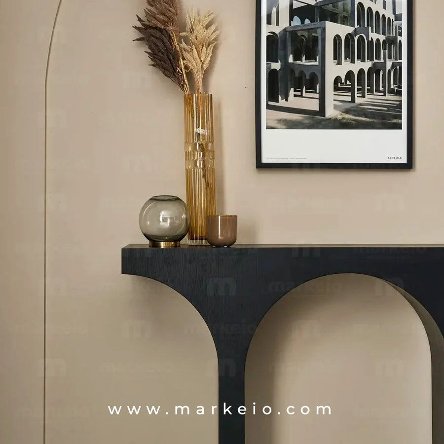 Vue de profil de la console Arch design minimaliste