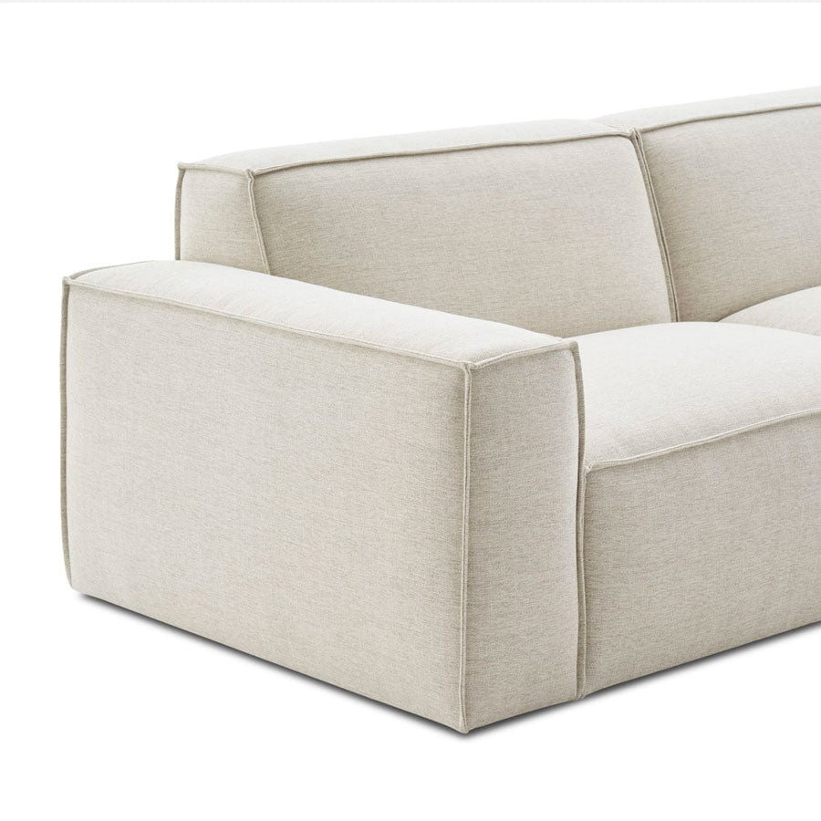 Divano - Canapé méridienne droite large avec pouf
