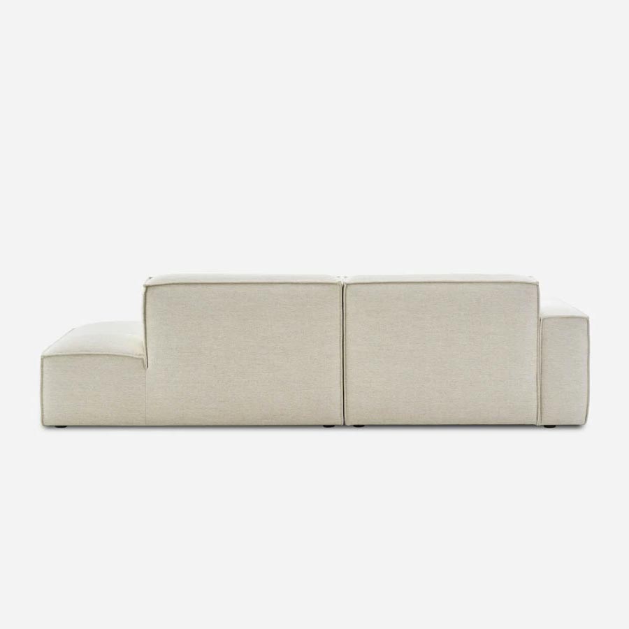 Divano - Canapé méridienne droite avec pouf