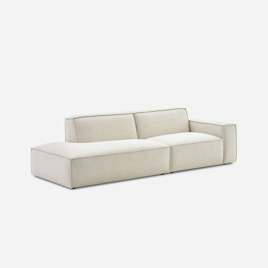 Divano - Canapé méridienne gauche avec pouf