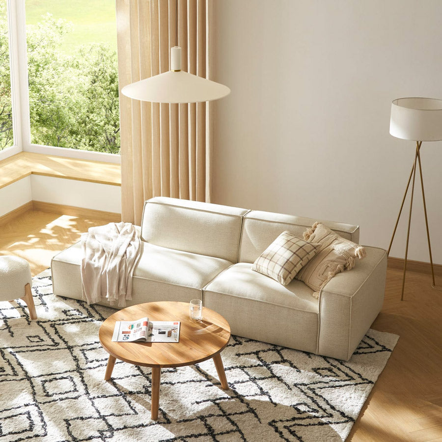 Divano - Canapé méridienne gauche avec pouf