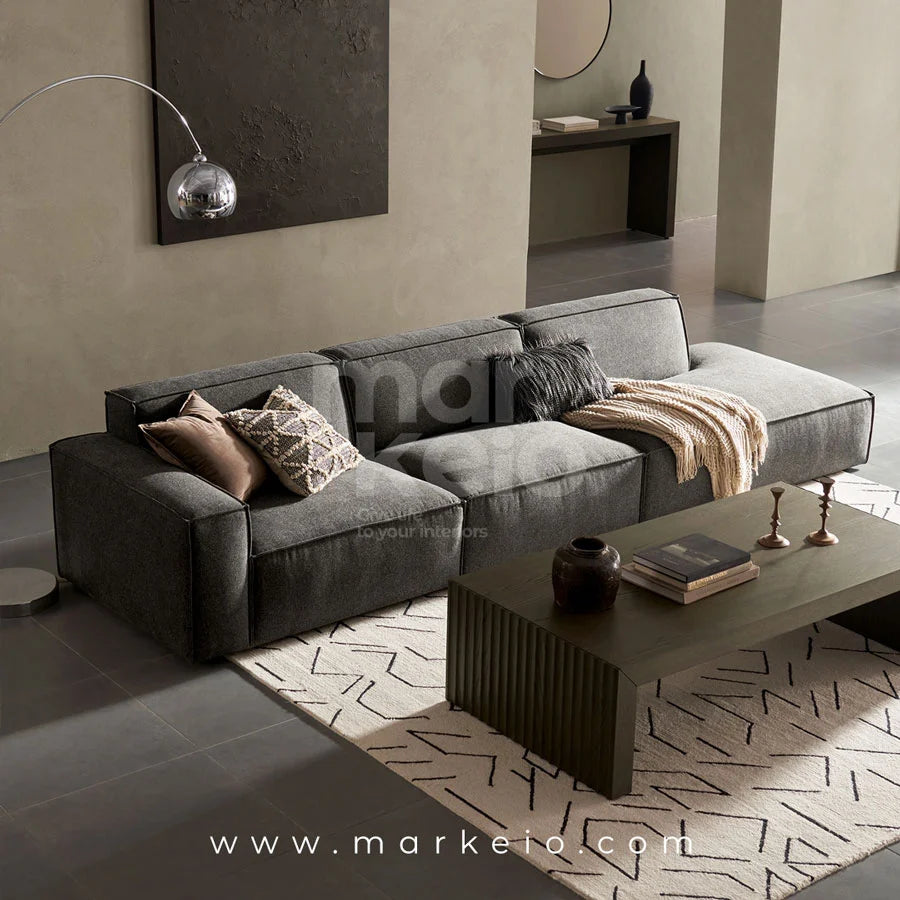 Divano Dark - Canapé avec méridienne droite