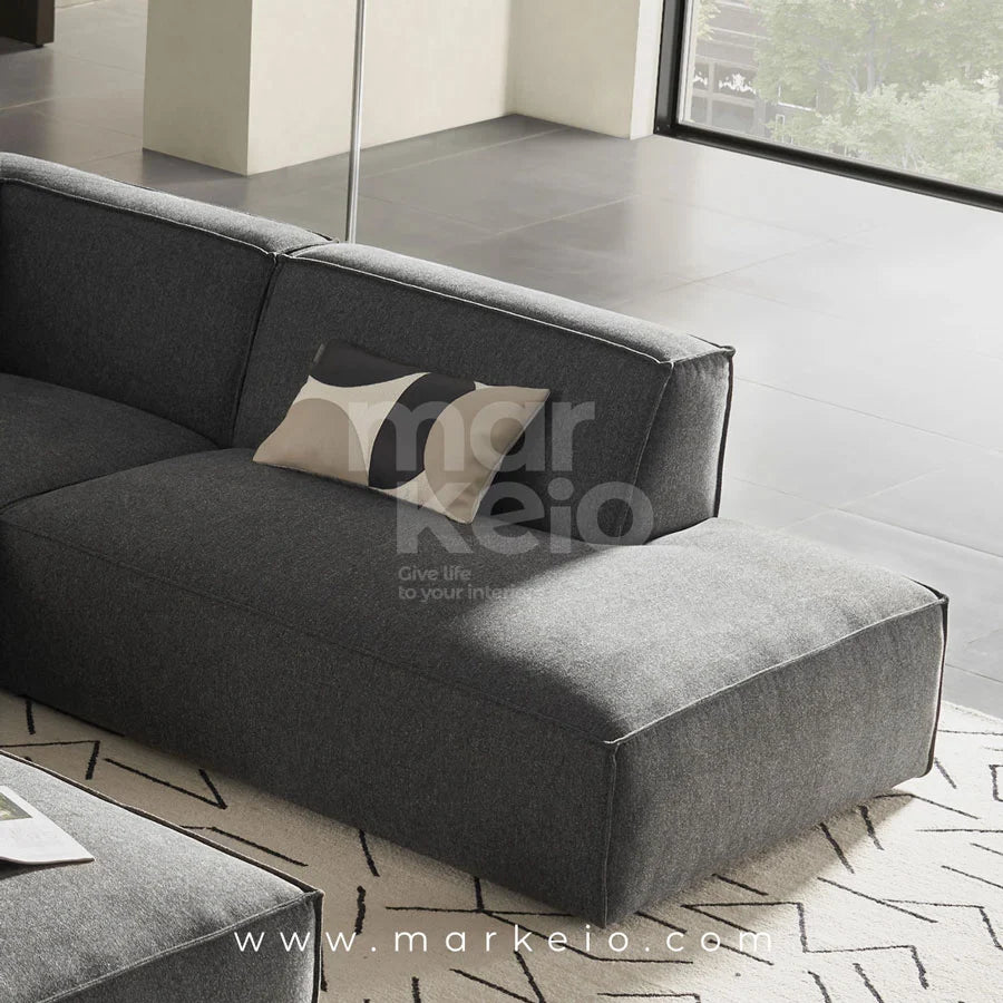 Divano Dark - Canapé avec méridienne droite