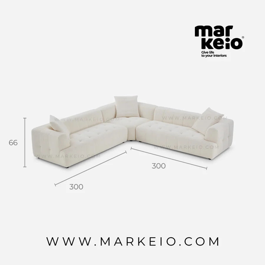 Shapy - Canapé d'angle large en forme de L