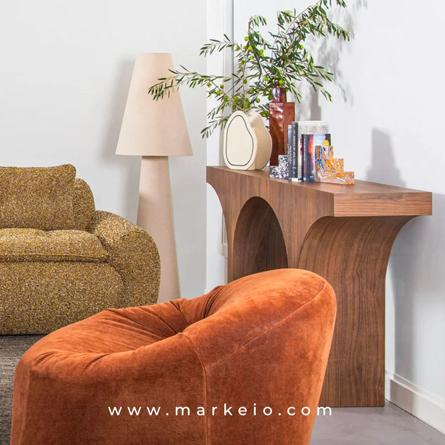 Meuble console Arch noyer moderne pour entrée