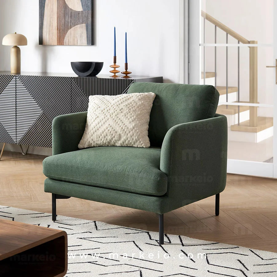 Arika - Fauteuil avec pouf