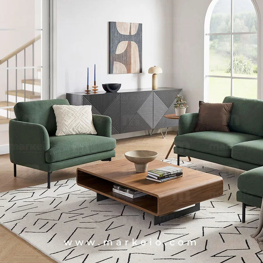 Arika - Fauteuil avec pouf
