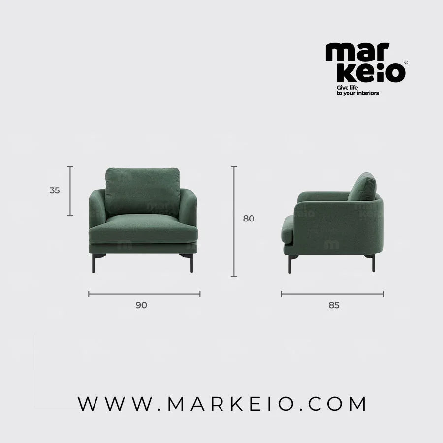 Arika - Fauteuil avec pouf