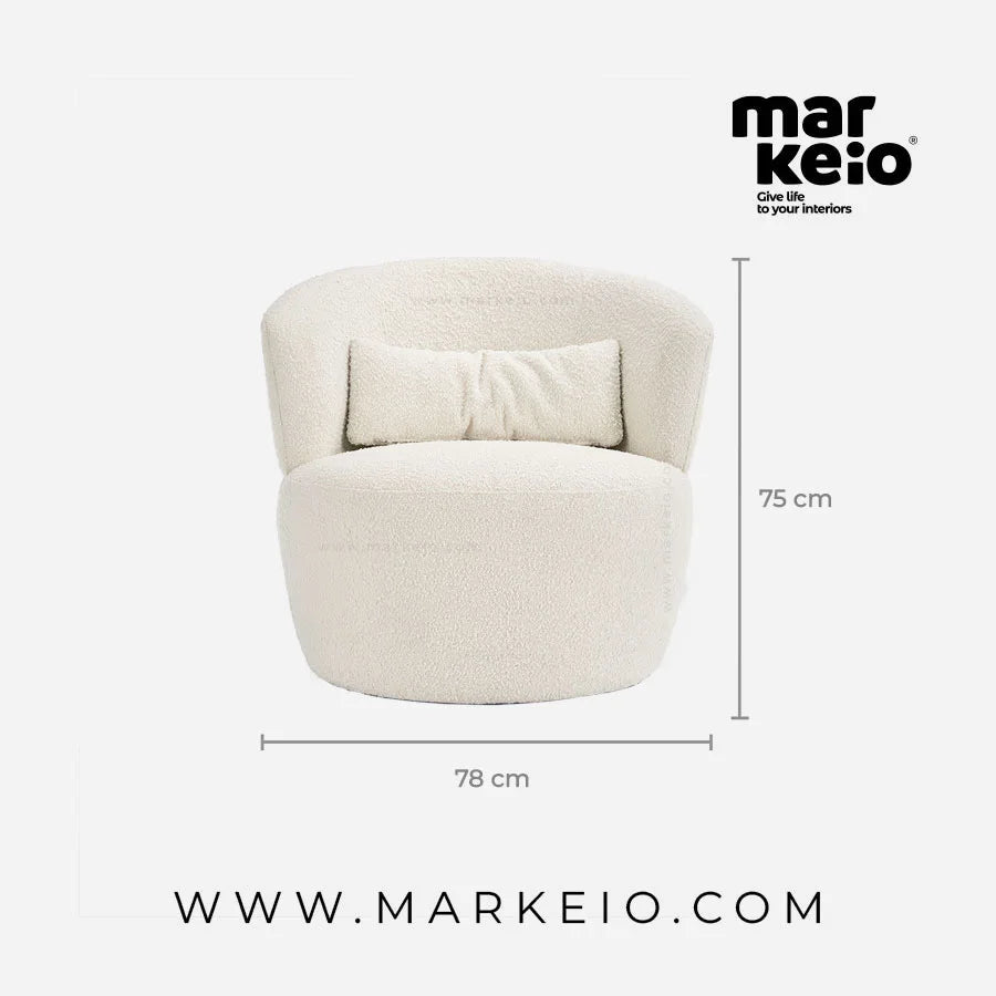 Photo du fauteuil Snow mettant en avant son assise profonde et moelleuse.