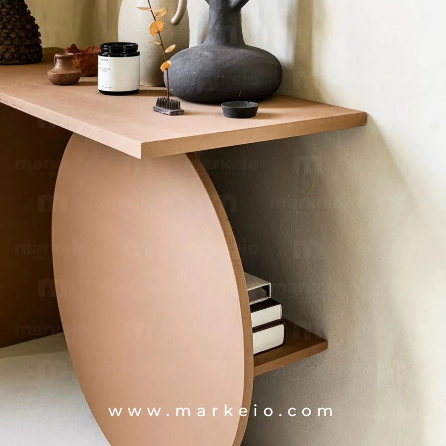 Coiffeuse minimaliste idéale pour un coin beauté contemporain au Maroc.