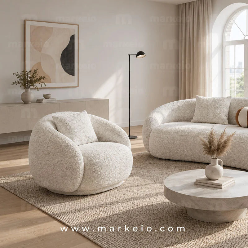Ensemble canapé et fauteuil contemporain pour séjour élégant
