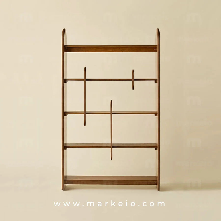 Étagère design avec séparateurs de formes variées et modulables.