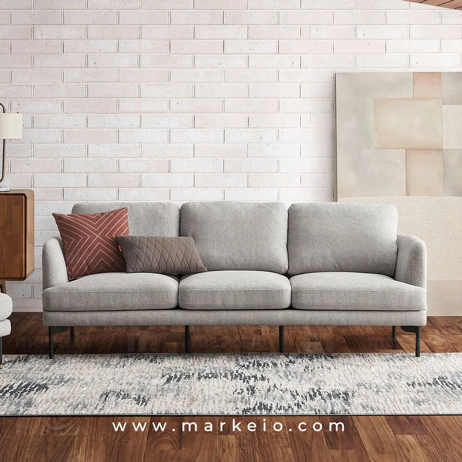 Arika gris clair - Canapé 3 places