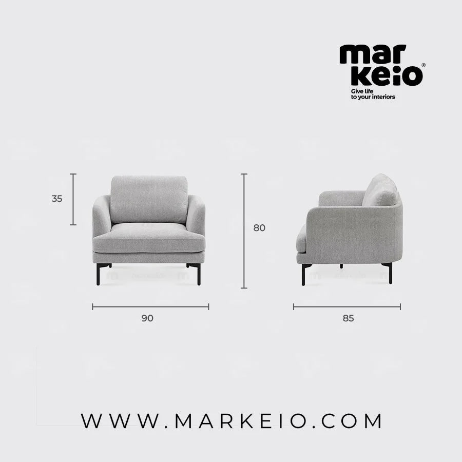 Arika gris clair - Fauteuil