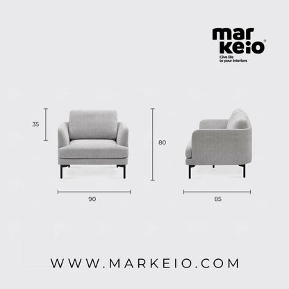 Arika gris clair - Fauteuil