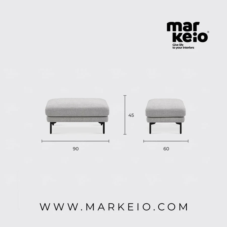 Arika gris clair - Pouf