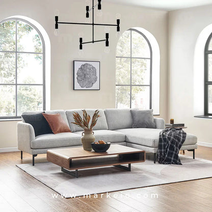 Arika gris clair- Canapé méridienne