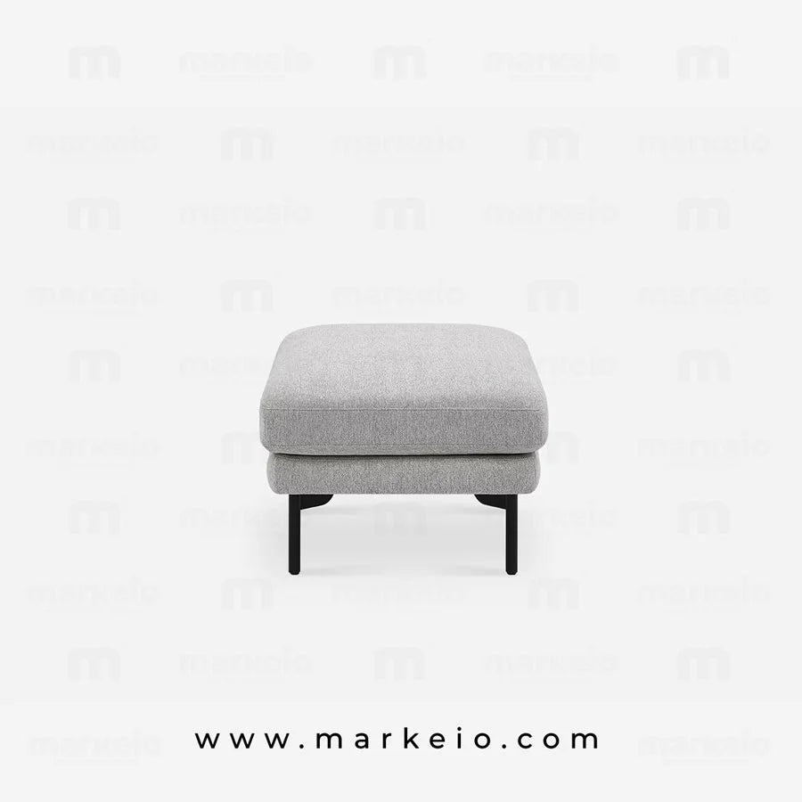 Pouf gris clair Arika assise déco