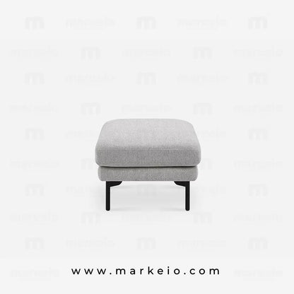 Pouf gris clair Arika assise déco
