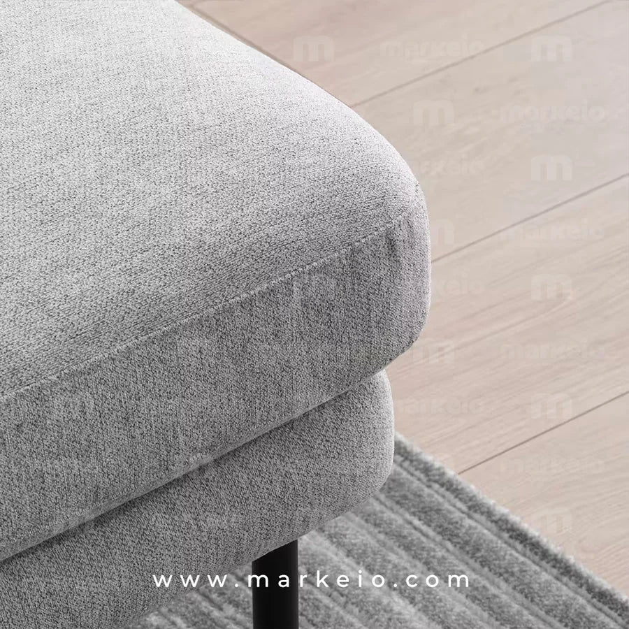 Pouf design Arika gris clair minimaliste