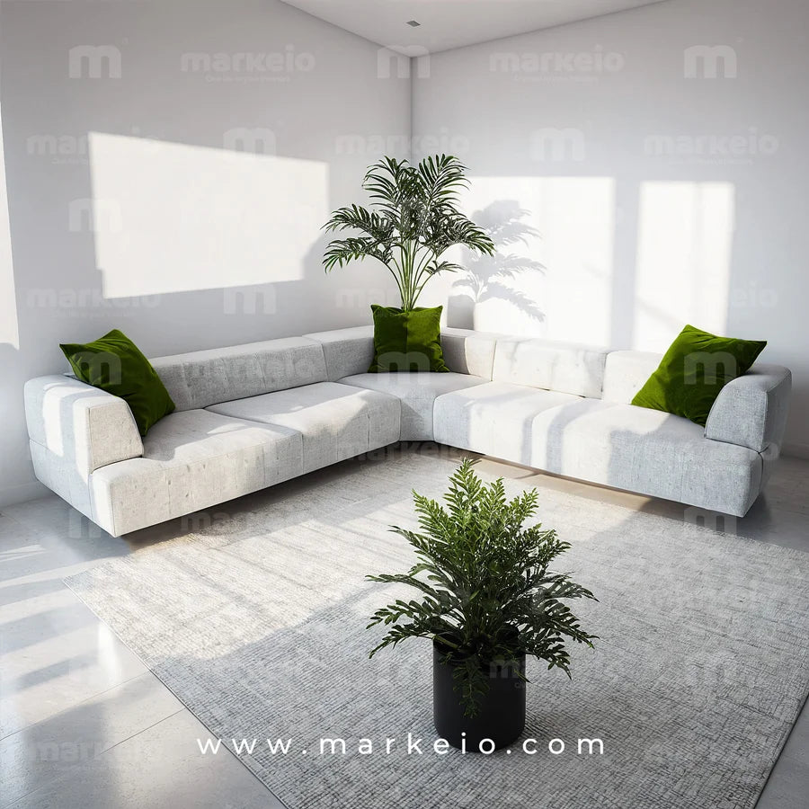 Shapy - Canapé d'angle large en forme de L