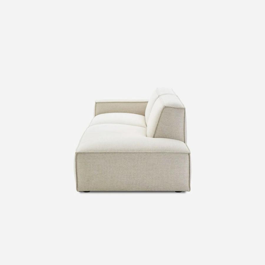 Divano - Canapé méridienne droite avec pouf