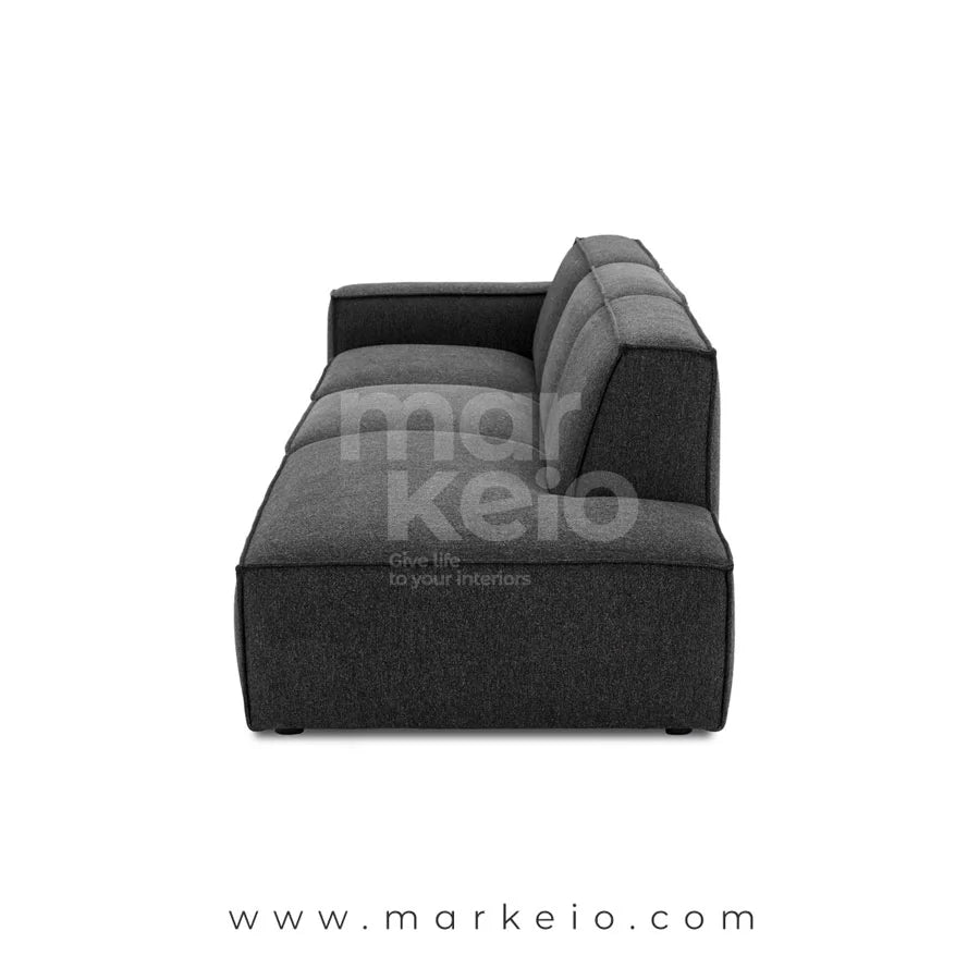 Divano Dark - Canapé avec méridienne droite