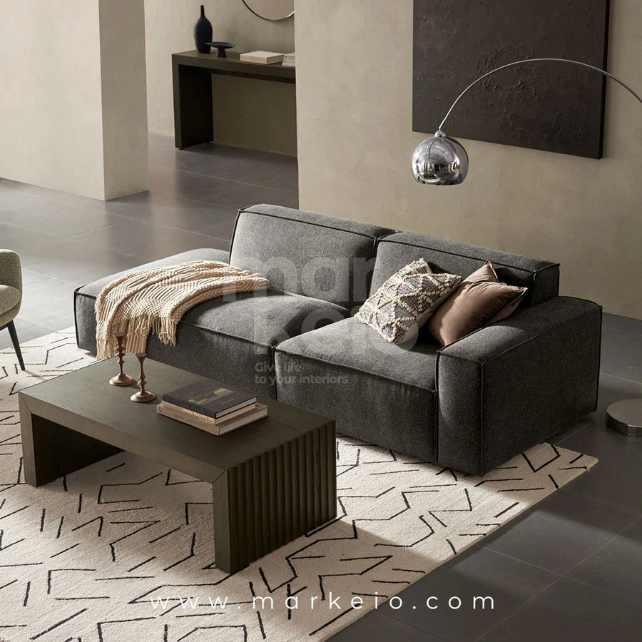 Divano Dark - Canapé avec méridienne gauche