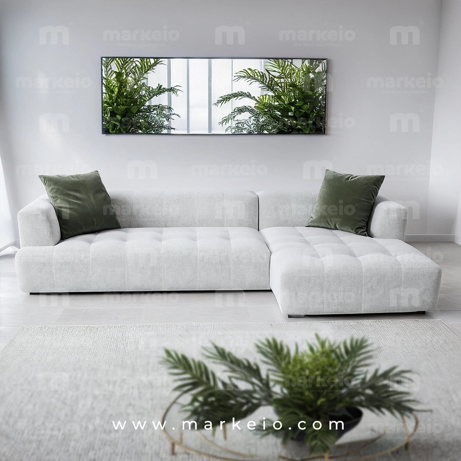 Shapy - Canapé d'angle en forme de L droit