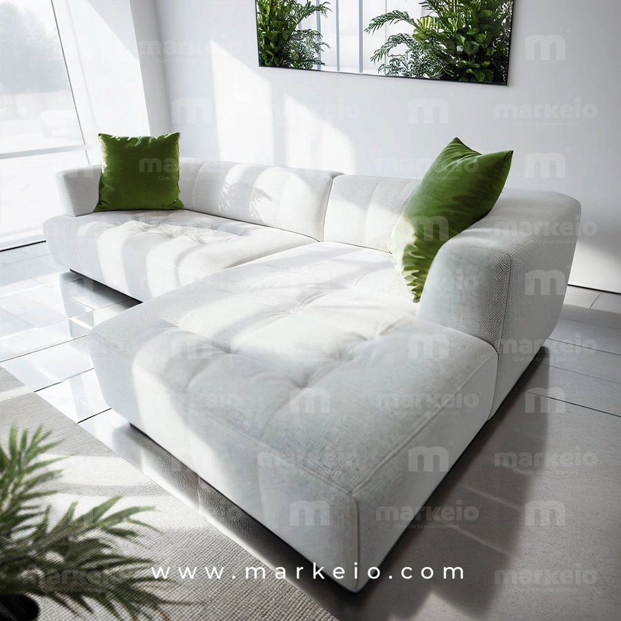 Shapy - Canapé d'angle en forme de L droit