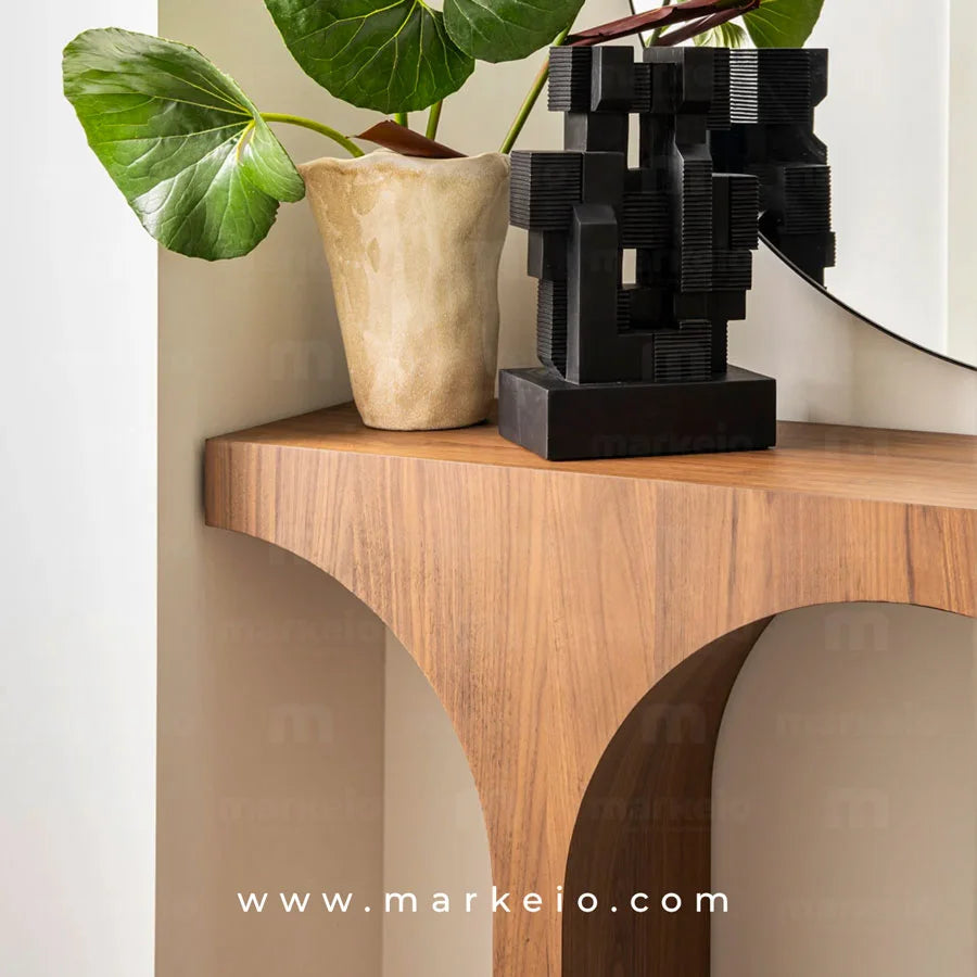 Console Arch finition plaquage noyer premium