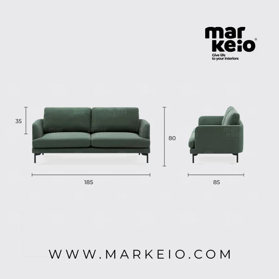 Arika gris clair - Canapé 2 places