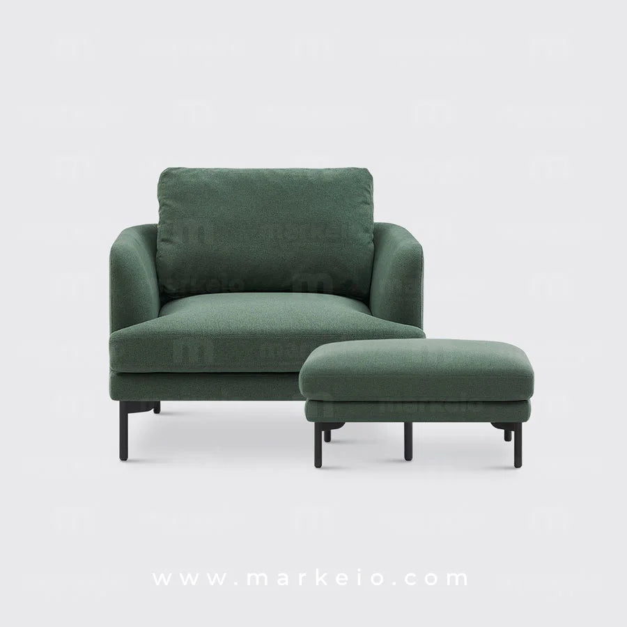Arika - Fauteuil avec pouf