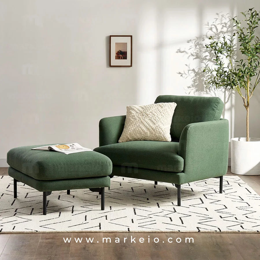 Arika - Fauteuil avec pouf