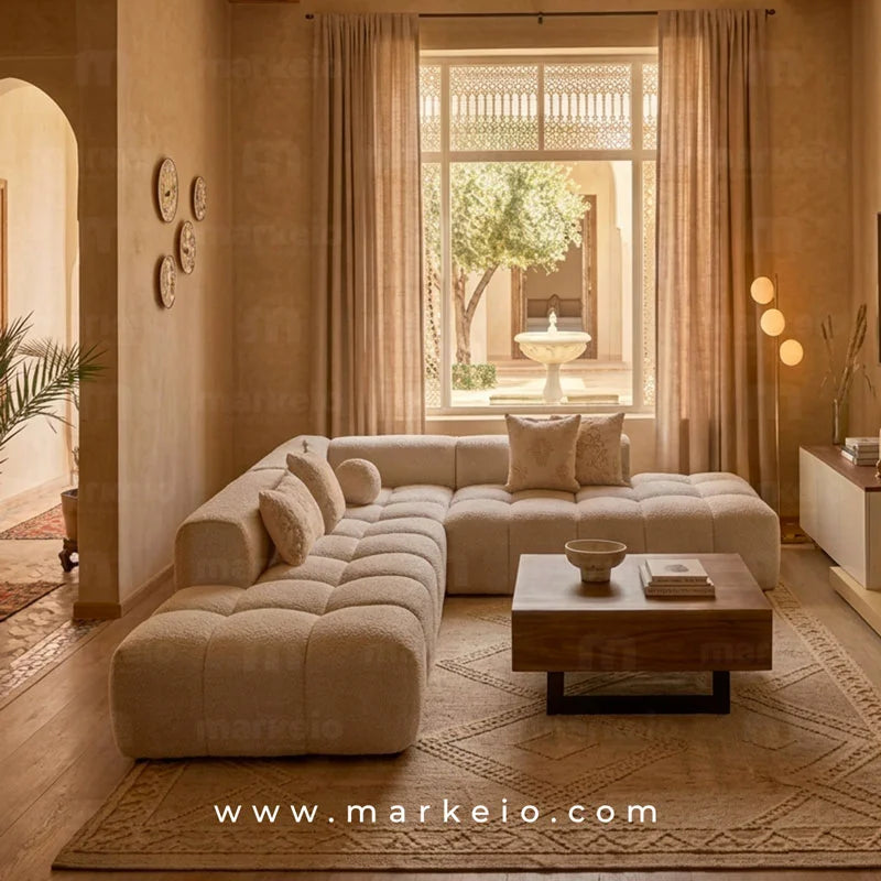 Canapé en L avec méridienne pour appartement ou villa