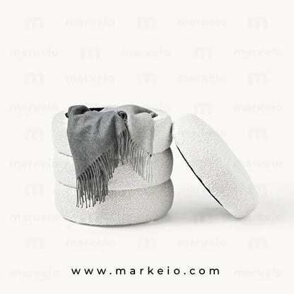 Pouf design pour chambre d'enfant ou studio moderne au Maroc.