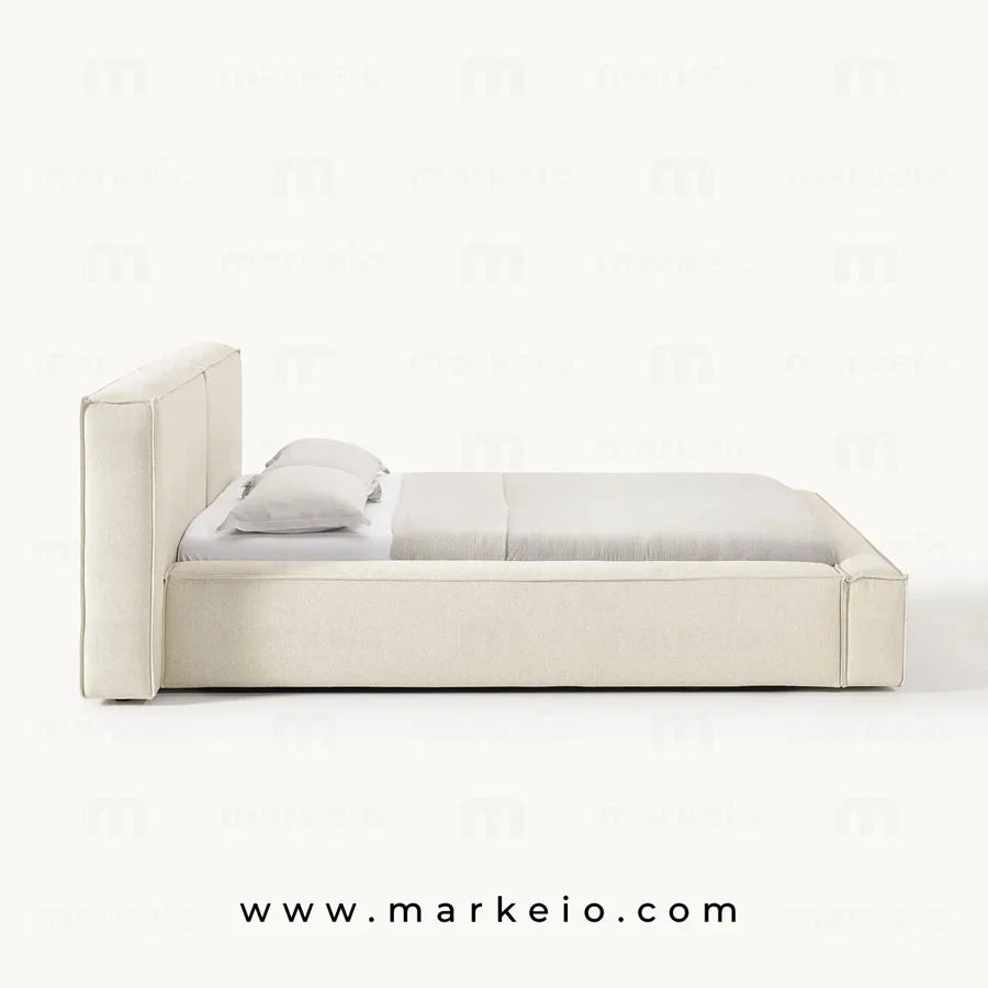 Profil latéral du lit Divano montrant la structure du cadre.