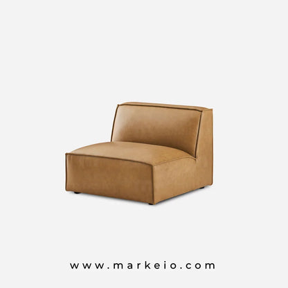 Fauteuil individuel de luxe en similicuir marron à Casablanca