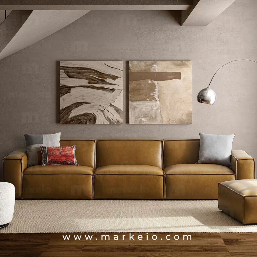 Canapé familial 3 places Divano pour grand salon moderne au Maroc