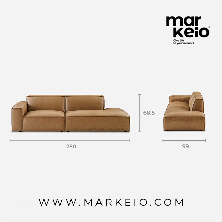 Méridienne en similicuir premium disponible chez Markeio.