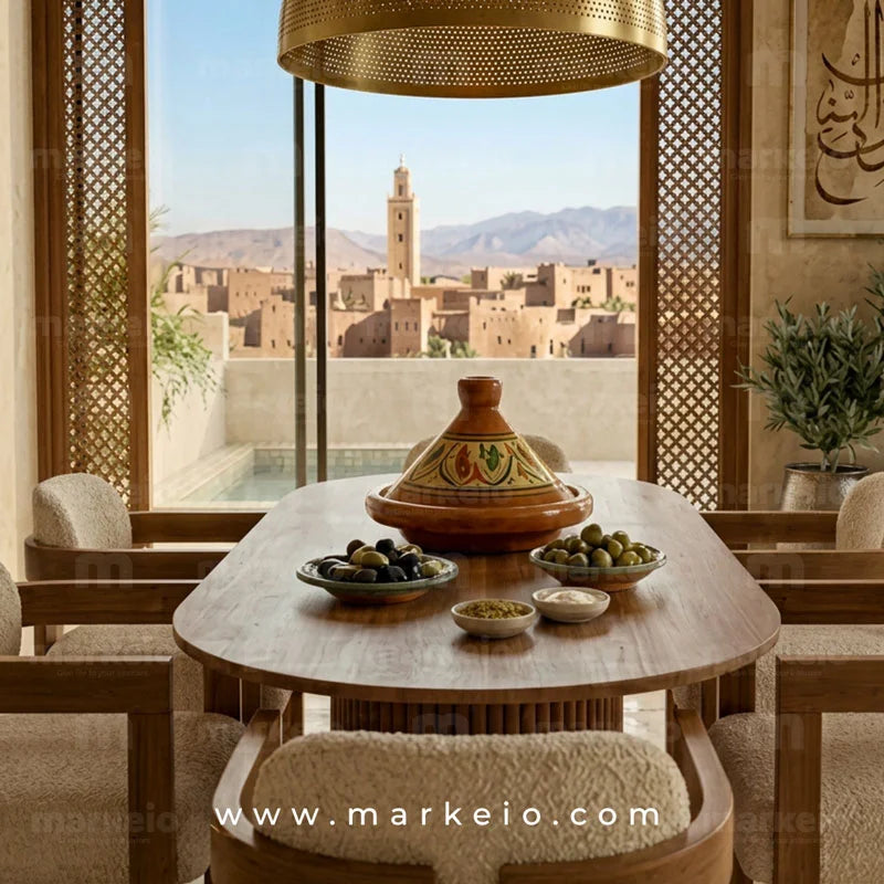 Mobilier salle à manger moderne pour villa et appartement au Maroc