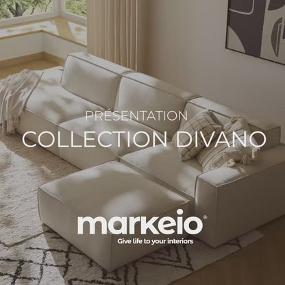 Divano Dark - Canapé avec pouf