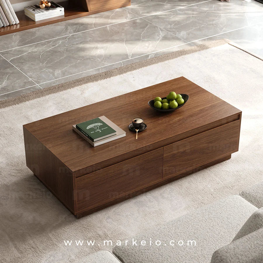 Recto - Table basse noyer
